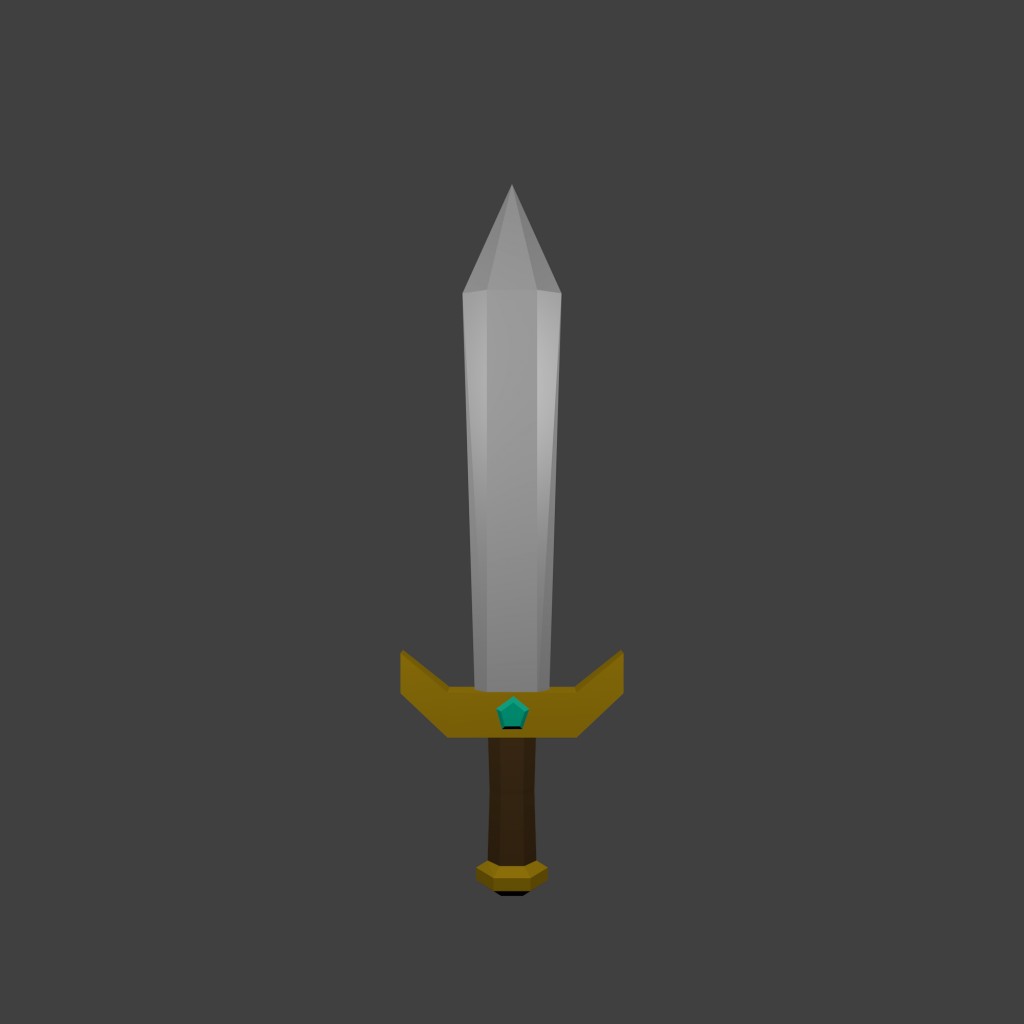 Low Poly Basic Sword preview image 1